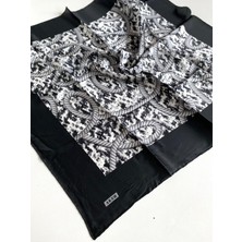 Aker Sura İpek Eşarp 8523701 - 312 - 48326 Siyah Karışık Desen