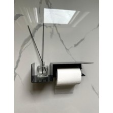Dekoratif Wc Kağıt Rulo Peçetelik - Metal Bölmeli Tuvalet Kağıtlığı Çubuklu Oda Kokusu Hediyeli