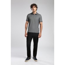 Zarse Orta Bel Konik Kesim Daralan Paça %100 Pamuk Siyah Erkek Pantolon