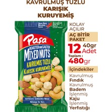 Paşa Kuruyemiş Kavrulmuş Karışık Lüx Kuruyemiş 40 gr x 12 Adet (Toplam 480 gr )