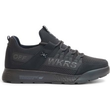 2200-WICKERS Anatomik Tabanlı Unisex Bağcıksız Sneakers Ayakkabı - NKT02200-SIYAH-44