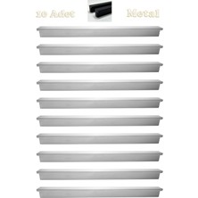 Fulya Alüminyum Metal Lüks Modern Mobilya Çekmece Mutfak Dolabı Kulpu Krom (10 Adet)