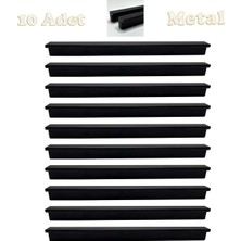 Fulya Alüminyum Metal Lüks Modern Mobilya Çekmece Mutfak Dolabı Kulpu Siyah (10 Adet)