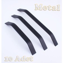 Şahin Alüminyum Metal Lüks Modern Mobilya Çekmece Mutfak Dolabı Kulpu Siyah (10 Adet)