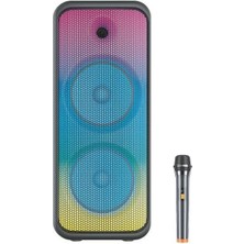Bluetooth Speaker 8x2 Hoparlör Mikronfonlu Parti LED Işıklı