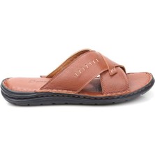 Pisagor PS-33520 Ortopedik Erkek Masaj Tabanlı Hakiki Deri Terlik