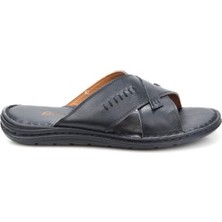 Pisagor PS-33520 Ortopedik Erkek Masaj Tabanlı Hakiki Deri Terlik