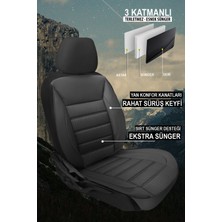 Speed Jakar Siyah Oto Koltuk Kılıfı (MİTSUBİSHİ Colt-Carisma-Lancer Uyumlu)