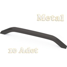 Idil Alüminyum Metal Lüks Modern Mobilya Çekmece Mutfak Dolabı Kulpu Siyah (10 Adet)