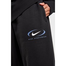 Nike Sportswear Phoenix Fleece Oversize High Rise Pants Kadın Oversize Yüksek Belli Şardonlu Eşofman Altı Siyah