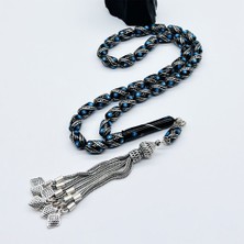 Firuze ve Çeşmi Bülbül Işlemeli Erzurum Oltu Taşı Tesbih