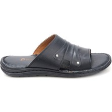 Pisagor PS-33530 Ortopedik Erkek Masaj Tabanlı Hakiki Deri Terlik