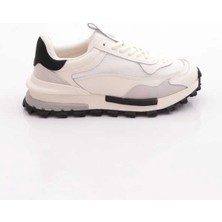 Lufian Henry Erkek Hakiki Deri Klasik Sneaker Ekru 111230265