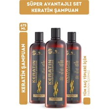 Seddar Collection Hunca Care Keratin Özlü Canlı ve Parlak Saçlar Şampuan 675 ml 3 Adet