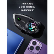 Y80 Intercom Bluetooth Motosiklet Kask Kulaklığı Uyumlu  Intercom Kulaklık
