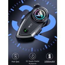 Y80 Intercom Bluetooth Motosiklet Kask Kulaklığı Uyumlu  Intercom Kulaklık