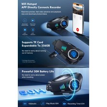 Q28 Motosiklet Kask Için 1080P 360 Derece Dönebilen Video Kamera Bluetooth Kulaklık