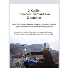 Q08-2X Rgb Işık Efektli Intercom Bluetooth Motosiklet Kask Kulaklığı Intercom Kulaklık
