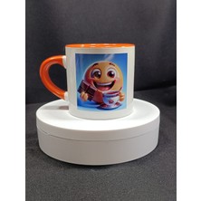 Porselen Turuncu Nescafe Fincanı