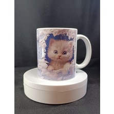Minik Kedi Porselen Kupa Bardak