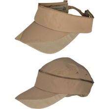 Uniquetrenders  Mikro Kumaş Fermuarlı Sporcu Koşu Tenis Şapkası Vizör Şapka