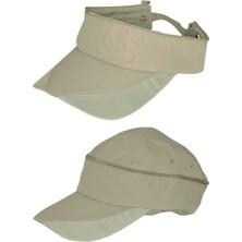 Uniquetrenders  Mikro Kumaş Fermuarlı Sporcu Koşu Tenis Şapkası Vizör Şapka