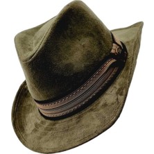 Uniquetrenders Unisex Nubuk Kovboy Fötr Şapka