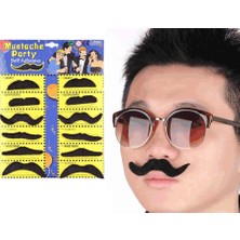 Büro Ev Ofis Etkinlik Gösteri Kostüm Bıyığı Için 12ADET Takma Bıyık Seti