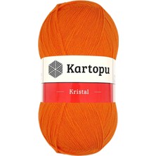 Kristal Çift Katlı El Örgü Lif Ipi Turuncu K210