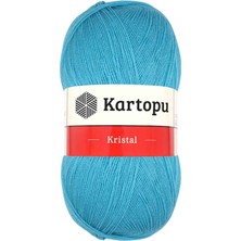 Kristal Çift Katlı El Örgü Lif Ipi Turkuaz K515