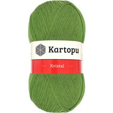 Kristal Çift Katlı El Örgü Lif Ipi Açık Yeşil K442