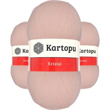 Kapamarka Kristal Çift Katlı El Örgü Lif Ipi Somon K223 3 Ad.