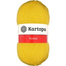 Kristal Çift Katlı El Örgü Lif Ipi Sarı K301