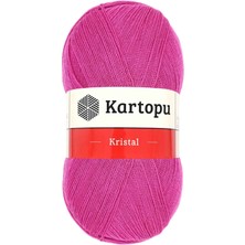Kristal Çift Katlı El Örgü Lif Ipi Fuşya K440