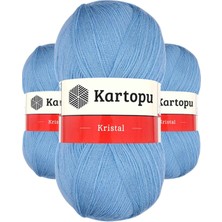 Kapamarka Kristal Çift Katlı El Örgü Lif Ipi Bebe Mavi K540 3 Ad.