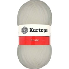 Kristal Çift Katlı El Örgü Lif Ipi Ekru K013