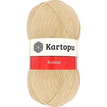 Kristal Çift Katlı El Örgü Lif Ipi Sütlü Kahve K884