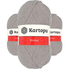 3 Adet Kristal Çift Katlı El Örgü Lif Ipi Bej K861