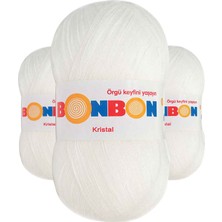 Kapamarka Kristal El Örgü Lif Ipi Beyaz 98200 3 Ad.