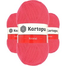 Kapamarka Kristal Çift Katlı El Örgü Lif Ipi Nar Çiçeği K812 3 Ad.