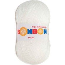 Kristal El Örgü Lif Ipi Beyaz 98200