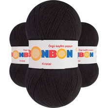 Kapamarka Kristal El Örgü Lif Ipi Siyah 98206 3 Ad.