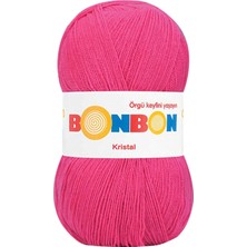 Kristal El Örgü Lif Ipi Koyu Pembe 98403