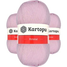 Kapamarka Kristal Çift Katlı El Örgü Lif Ipi Açık Pembe K699 3 Ad.