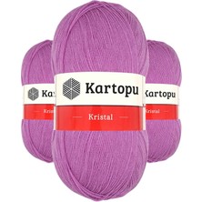 Kapamarka Kristal Çift Katlı El Örgü Lif Ipi Leylak K805 3 Ad.