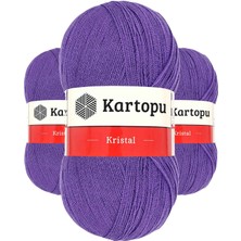 Kapamarka Kristal Çift Katlı El Örgü Lif Ipi Açık Mor K703 3 Ad.