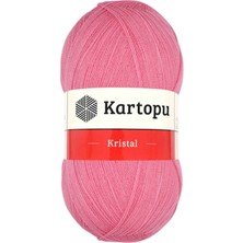 Kristal Çift Katlı El Örgü Lif Ipi Koyu Pembe K1790