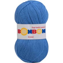 Kristal El Örgü Lif Ipi Açık Mavi 98236