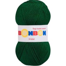 Kristal El Örgü Lif Ipi Koyu Yeşil 98596