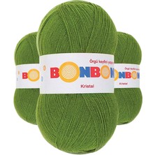 Kapamarka Kristal El Örgü Lif Ipi Çam Yeşili 98235 3 Ad.